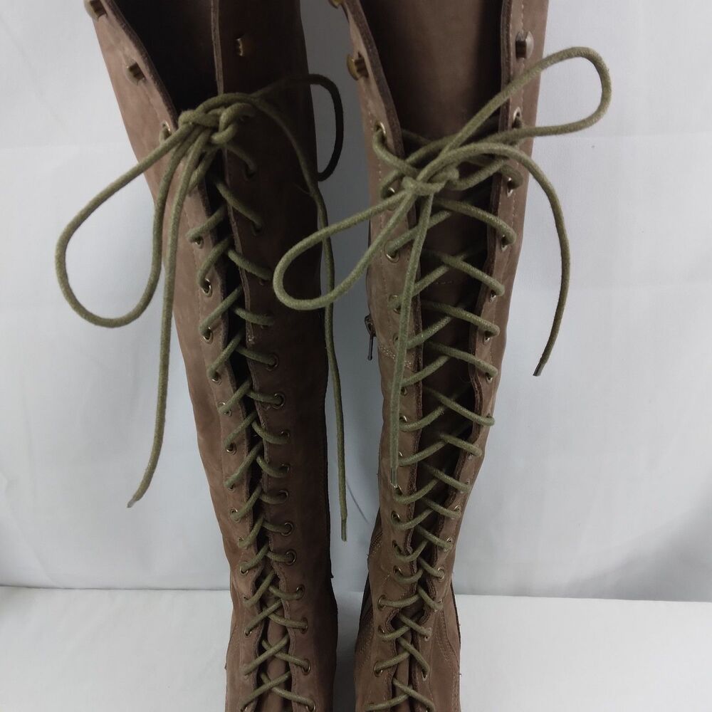 Jeffrey Campbell x Free People Joe Brown Leather Lace Up Boots Size 8 M - Picture 7 of 16